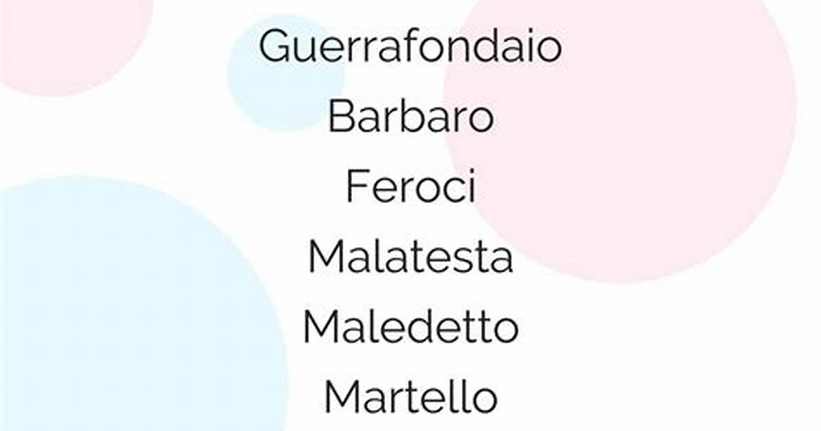 200+ Italian Last Names or Surnames with Meanings