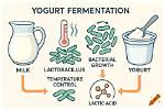Bacteria and Fungi Involved in Yogurt Production