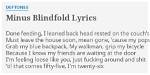 Deftones’s Minus Blindfold Lyrics