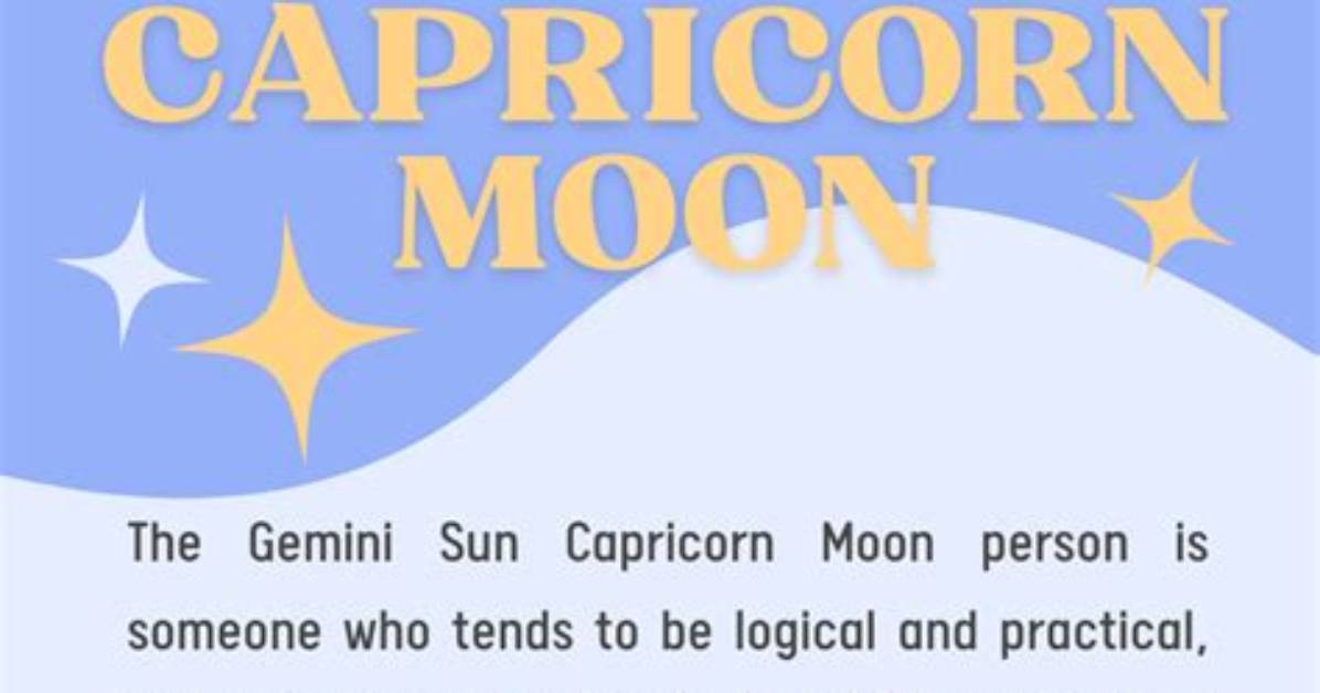 Gemini Sun Capricorn Moon