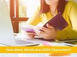 How Many Words Is 2000 Characters