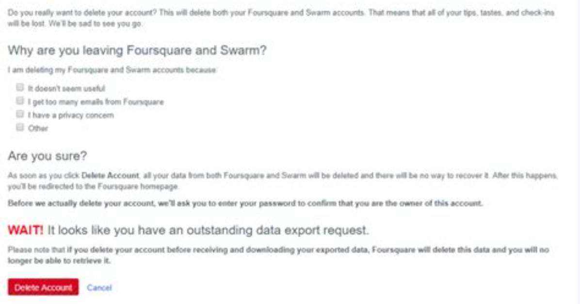 How to Delete Your Foursquare Account