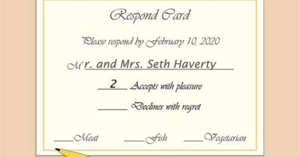 How to Fill out a Wedding Rsvp Card
