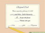How to Fill out a Wedding Rsvp Card
