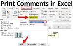 How to Print Comments in Excel