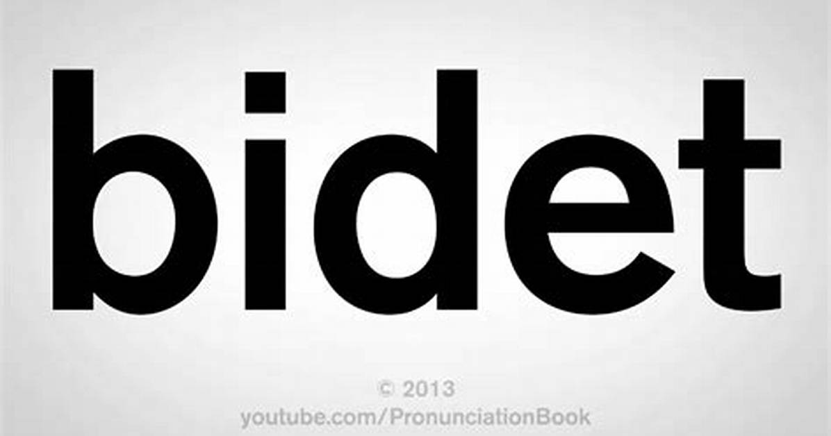 How to Pronounce Bidet