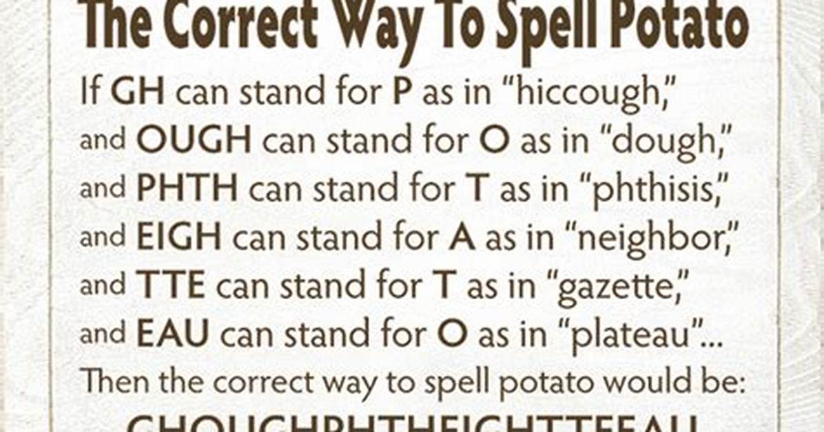 How to Spell Potato Joke