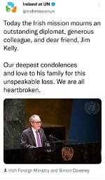 Ireland at Un: Jim Kelly Cause of Death, Wife, Children, Obituary
