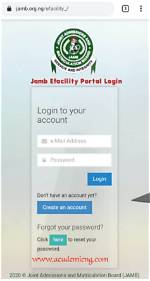 Jamb E-Facility Portal: How to Login and Check Utme Admission Status