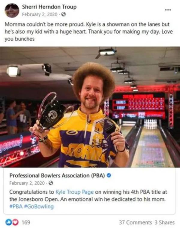 Kyle Troup Proud of His Parents and Family Legacy in Bowling