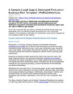 Liquid Soap Business Plan