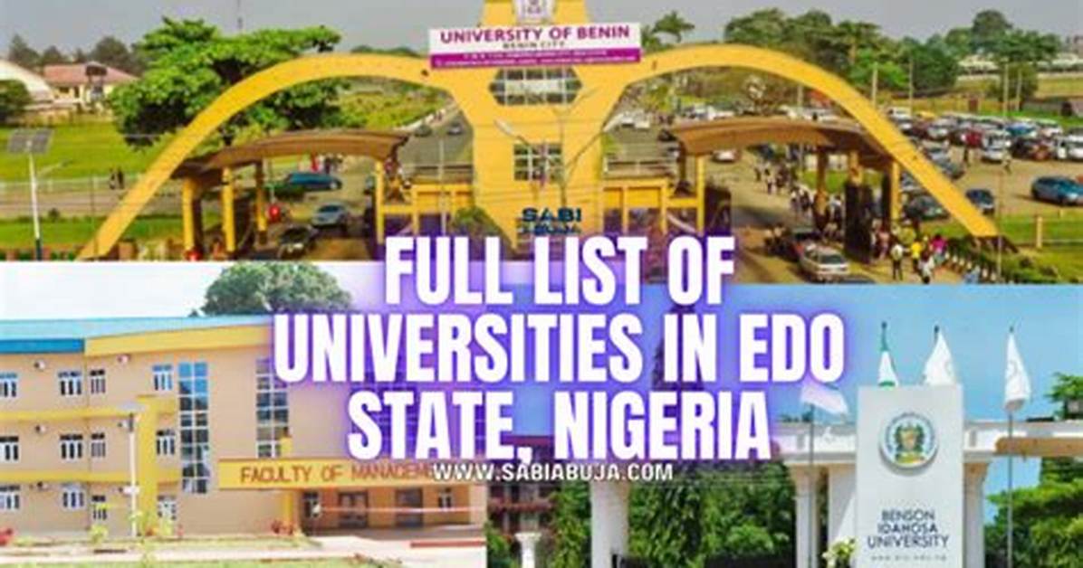 List of Universities in Edo State