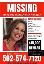 Louisville Ky: Has Andrea Knabel Been Found – Dead or Alive?