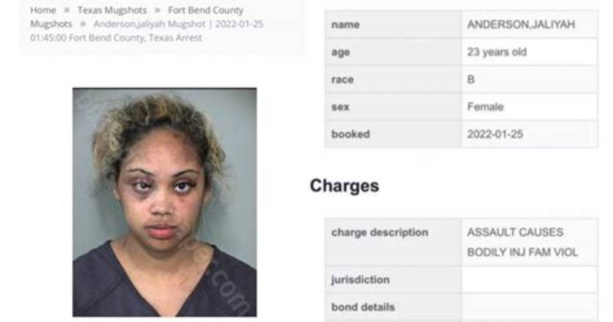 Mugshot: Who Is Jaliyah Anderson? Texas Woman Arrested During Lunar New Year Celebration