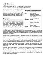 Tewolde Berhan Gebre Egziabher’s Biography, Net Worth, Fact, Career, Awards and Life Story
