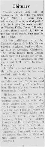 Thomas Robb Obituary