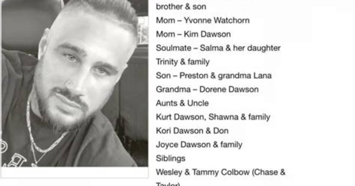 Tiktok Andrew Dawson Obituary and Death Cause: What Happened to Missing Man?
