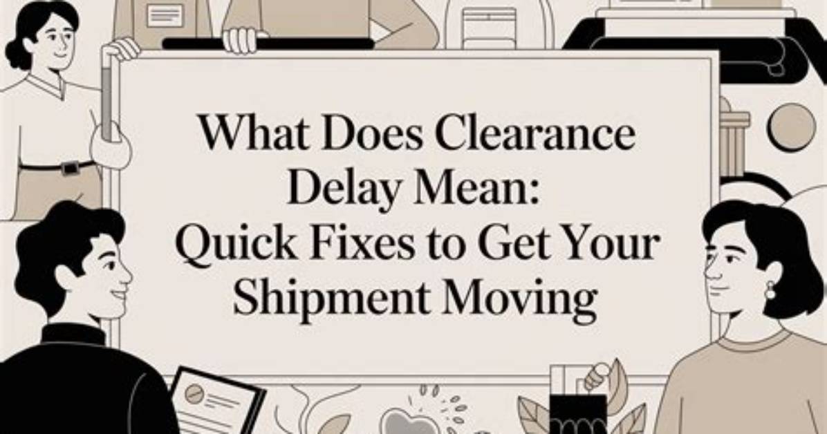 What Does Clearance Delay Mean Dhl