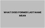 What Does Former Name Mean on Application