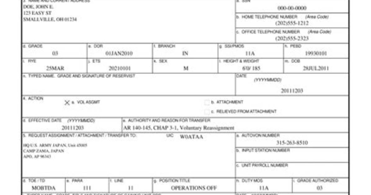 What Is a Da Form 4651