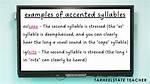 What Is an Accented Syllable