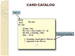 What Is Card Catalog and Example