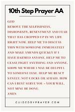 What Is the 10Th Step Prayer