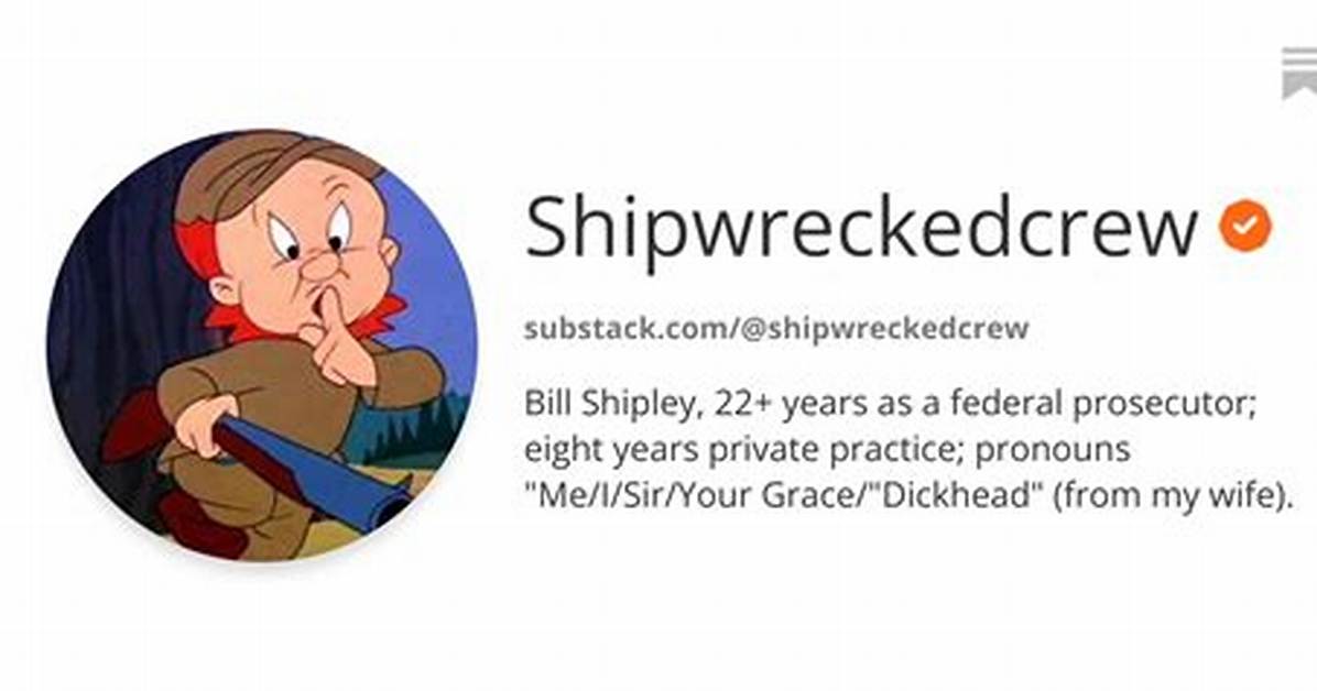 Who Is Shipwreckedcrew on Twitter? Bill Shipley Identity Revealed